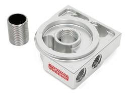 Trans-Dapt Performance Products - TD3308 - Hamburger's Performance Products Remote Oil Filter Base; Single Filter; -12AN Horizontal Ports; Uses a Fram PH3786 Filter (or equivalent)- CNC Machined Billet Aluminum - Image 2