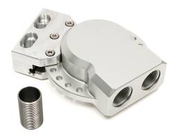 Trans-Dapt Performance Products - TD3307 - Hamburger's Performance Products Remote Oil Filter Base; -12AN Multi-Position Ports; Uses MOBIL M1-403 Filter (or equivalent)- CNC Machined Billet Aluminum - Image 1