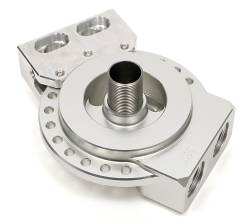 Trans-Dapt Performance Products - TD3307 - Hamburger's Performance Products Remote Oil Filter Base; -12AN Multi-Position Ports; Uses MOBIL M1-403 Filter (or equivalent)- CNC Machined Billet Aluminum - Image 2