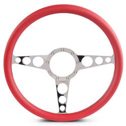EMSMS140-30RCL - Steering Wheel Racer 15"Clear/Red Grip