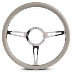 EMSMS140-35GCH - Steering Wheel Classic 15"Chrm/Grey Grip