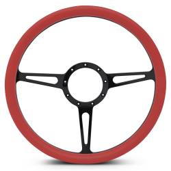 EMSMS140-35RBA - Steering Wheel Classic 15"Bkano/Red Grip