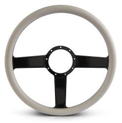 EMSMS140-38GBK - Steering Wheel Linear 15"Blk/Grey Grip
