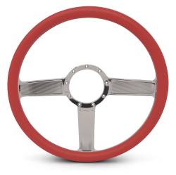 EMSMS140-38RP - Steering Wheel Linear 15"Pol/Red Grip