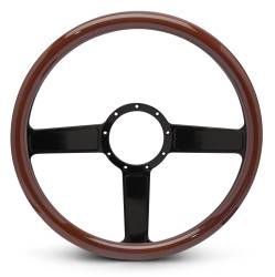 EMSMS140-38WBK - Steering Wheel Linear 15"Black/Wood Grip