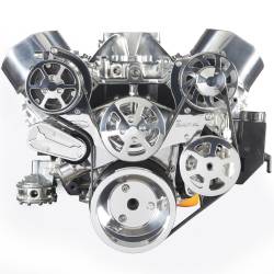 Eddie Motorsports - Eddie Motorsports BBC Accessory Drive S-Drive Plus 8 Rib with Alt, A/C and P/S (with attached plastic reservoir) Polished  MS107-13P - Image 1