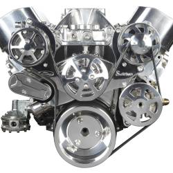 Eddie Motorsports - Eddie Motorsports BBC Accessory Drive S-Drive Plus 8 Rib with Alt, A/C and P/S (with pump for remote reservoir) Polished MS107-13RP - Image 1