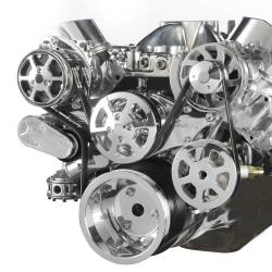 Eddie Motorsports - Eddie Motorsports BBC Accessory Drive S-Drive Plus 8 Rib with Alt, A/C and P/S (with pump for remote reservoir) Polished MS107-13RP - Image 2