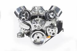 Eddie Motorsports - Eddie Motorsports BBC Accessory Drive S-Drive 6 Rib with Alt, A/C and P/S (with attached plastic reservoir) Polished MS107-50P - Image 1