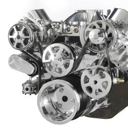 Eddie Motorsports - Eddie Motorsports BBC Accessory Drive S-Drive 6 Rib with Alt, A/C and P/S (with pump for remote reservoir) Polished MS107-50RP - Image 2