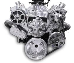 Eddie Motorsports - Eddie Motorsports SBC Accessory Drive S-Drive 6 Rib with Alt, A/C and P/S (with pump for remote reservoir) Polished MS107-55RP - Image 1