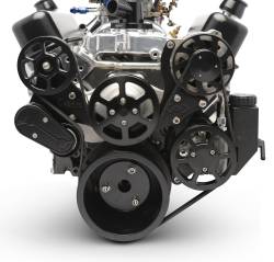 Eddie Motorsports - EMSMS107-57MB - SMALL BLOCK CHEVY S-DRIVE 6 RIB PS W/ATTACHED PLASTIC RESERVOIR, NO AC - Image 1