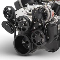 Eddie Motorsports - EMSMS107-57MB - SMALL BLOCK CHEVY S-DRIVE 6 RIB PS W/ATTACHED PLASTIC RESERVOIR, NO AC - Image 4