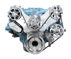 Eddie Motorsports - Eddie Motorsports Accessory Drive Pontiac 64-68 (with eight bolt water pump) S-Drive with Alt, A/C and P/S (with pump for remote reservoir) Protective Clear Coat MS117-60RCL - Image 2