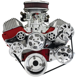 Billet Specialties - BSP14405 - Tru Trac Serpentine System, Chevrolet 348/409 with Alternator and Power Steering, No A/C, Polished - Image 2