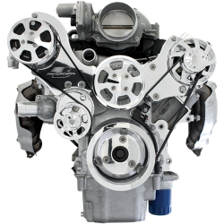 Billet Specialties - BSP13470 - Tru Trac LS (Except LS7) Serpentine System - Alternator and A/C, No Power Steering, Polished Finish - Image 1