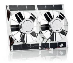 11 Inch Electric Puller Fans Chrome Plated High Torque Dual Be Cool Radiator 75037