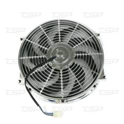 TSP - Electric Cooling Fan 14" S-Blade, Chrome Top Street Performance HC6104C - Image 2