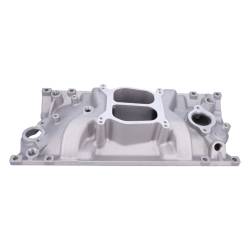 Top Street Performance - TOP STREET PERFORMANCE Intake Manifold; Chevy Small Block Carb. Aluminum Dual Plane; Polished 82007 - Image 1