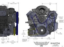 Wegner Automotive - WAK034 - LS Front Drive Alt, P/Steering no A/C with Machine Finish - Image 3