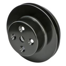 Trans-Dapt Performance  - Trans Dapt Water Pump Pulley BBC Long Water Pump Two Groove Black 7132 - Image 2