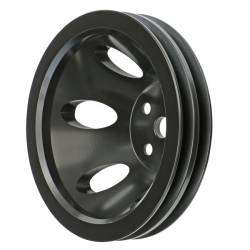 Trans-Dapt Performance  - Trans Dapt Water Pump Pulley BBC Short Style Aluminum Two Groove Black 7135 - Image 4