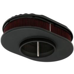 Trans-Dapt Performance  - Air Cleaner Assembly Oval Finned Black Trans Dapt 7467 - Image 1