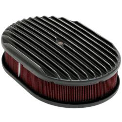 Trans-Dapt Performance  - Air Cleaner Assembly Oval Finned Black Trans Dapt 7467 - Image 2