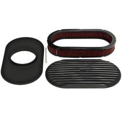 Trans-Dapt Performance  - Air Cleaner Assembly Oval Finned Black Trans Dapt 7468 - Image 3