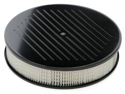 Trans-Dapt Performance  - Air Cleaner Assembly 14" Round Ball Milled Black Trans Dapt 7470 - Image 2