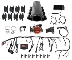 Fitech 78003 Ultimate LS 750 HP EFI System With Short Cathedral Intake & LS3 Coil Pack Set