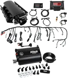 FiTech Fuel Injection - Fitech 75202 Ultimate LS 500 HP EFI System With Short Cathedral Intake, Transmission Control & Force Fuel Master Kit - Image 2