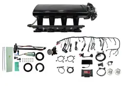 FiTech Fuel Injection - Fitech 76107 Ultimate LS 500 HP EFI System With Long Runner Cathedral Intake, Transmission Control, In Tank 440 LPH Pump Module & Go Fuel Regulator Master Kit - Image 1