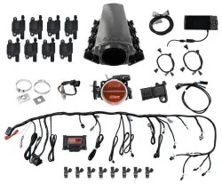 Fitech 78004 Ultimate LS 750 HP EFI System With Short Cathedral Intake, Transmission Control & LS3 Coil Pack Set