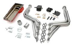 Trans-Dapt Performance  - LS Engine SWAP IN A BOX KIT for LS in 68-72 GM A-Body TH350 or TH400 Long HTC Silver Ceramic Headers Trans Dapt 46017 - Image 2