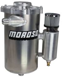 Dry Sump Tank, 2 Piece, With Built In Breather Tank, 15 Inches Tall, 7 Inches In Diameter, 6 Quart Capacity Moroso 22614