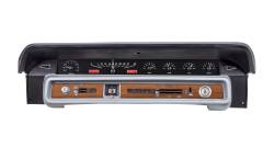 Dakota Digital VHX-65F-GAL-K-R - 1965-66 Ford Galaxie VHX System, Black Alloy Style Face, Red Display