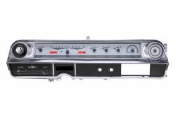 Dakota Digital VHX-63C-CAD-S-R - 1963-64 Cadillac VHX System, Silver Alloy Style Face, Red Display