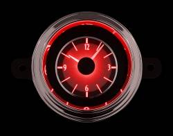 Dakota Digital - Dakota Digital VLK-49F-S-R - 1949-50 Ford Car Digital Clock, Silver Alloy Style Face, Red Display - Image 1