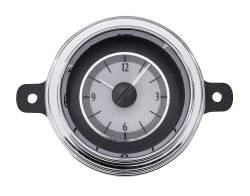 Dakota Digital - Dakota Digital VLK-49F-S-W - 1949-50 Ford Car Digital Clock, Silver Alloy Style Face, White Display - Image 1