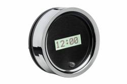 Dakota Digital - Dakota Digital VLK-55C-K-W - 1955-56 Chevy Car Digital Clock, Black Alloy Style Face, White Display - Image 1