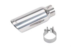 22799815 - Chevrolet Performance Parts Exhaust Tip - Double Wall, Angle Cut- With Gmc Logo - For Use With Chevrolet Performance Parts Cat Back Exhaust Systems- 2001-2006 Chevy/ Gmc Trucks