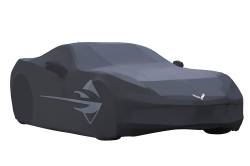 23142884 Premium All-Weather Outdoor Car Cover in Black with Stingray Logo