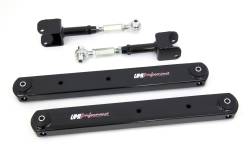 UMI PERFORMANCE 1964-1967 GM A-Body Rear Control Arm Kit, Fully Boxed Lowers, Adjustable Uppers 402119-B