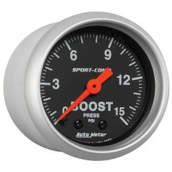AutoMeter - AutoMeter Sport-Comp Mechanical Boost Gauge 3302 - Image 3