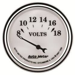 AutoMeter - AutoMeter Old Tyme White II Voltmeter Gauge 1292 - Image 1