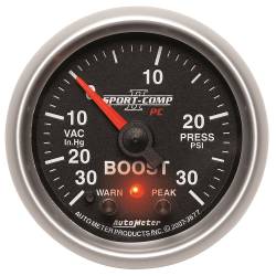 AutoMeter - AutoMeter Sport-Comp II Electric Boost/Vacuum Gauge 3677 - Image 1