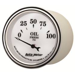 AutoMeter - AutoMeter Old Tyme White II Oil Pressure Gauge 1227 - Image 2