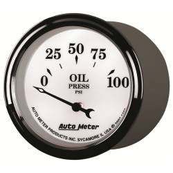 AutoMeter - AutoMeter Old Tyme White II Oil Pressure Gauge 1227 - Image 3