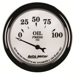 AutoMeter - AutoMeter Old Tyme White II Oil Pressure Gauge 1227 - Image 4